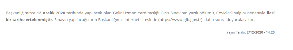 2020 hazine ve maliye bakanlığı kurum sınavları ertelendi mi? 2 image 100