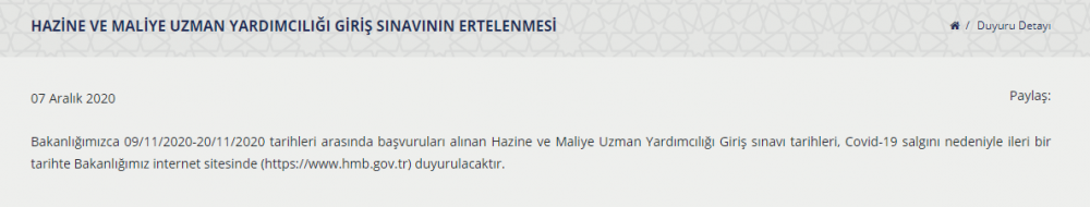 2020 hazine ve maliye bakanlığı kurum sınavları ertelendi mi? 5 image 103