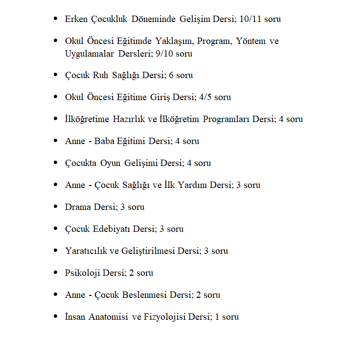 kpss okul öncesi öğretmenliği öabt konu ve soru dağılımı (ösym) 2 image 136