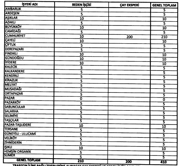 çay i̇şletmeleri genel müdürlüğü personel alım i̇lanı 2021 (500 kişi) 2 image 185