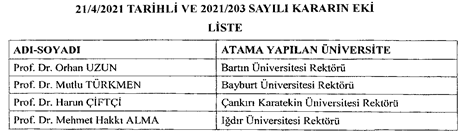 cumhurbaşkanı tarafından çok sayıda önemli atama kararı resmi gazetede yayımlandı 10 image 220