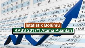 İstatistik KPSS 2017/1 Atama Taban Puanları