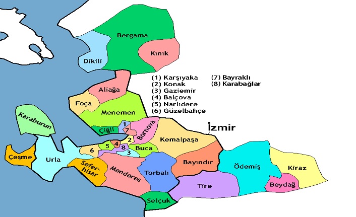 i̇zmir'in i̇lçeleri nelerdir? i̇zmir i̇lçeleri 2 izmirin ilceleri harita