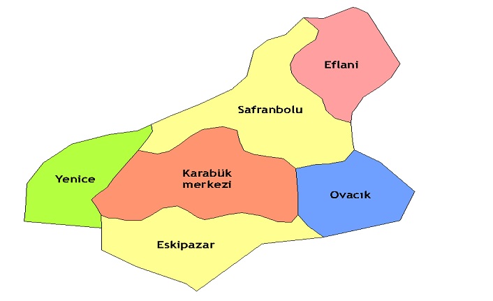 karabük'ün i̇lçeleri nelerdir? karabük i̇lçeleri 2 karabuk ilceleri harita