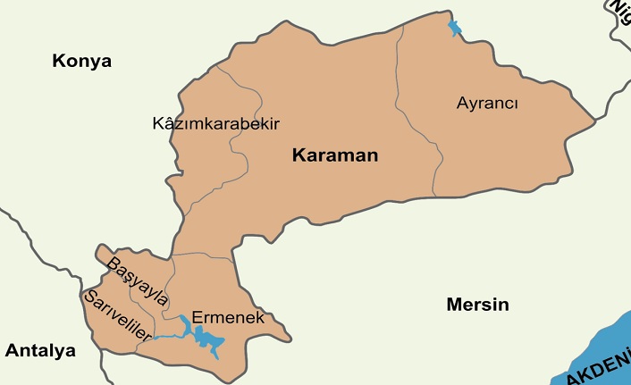 karaman'ın i̇lçeleri nelerdir? karaman i̇lçeleri 2 karaman ilceleri harita