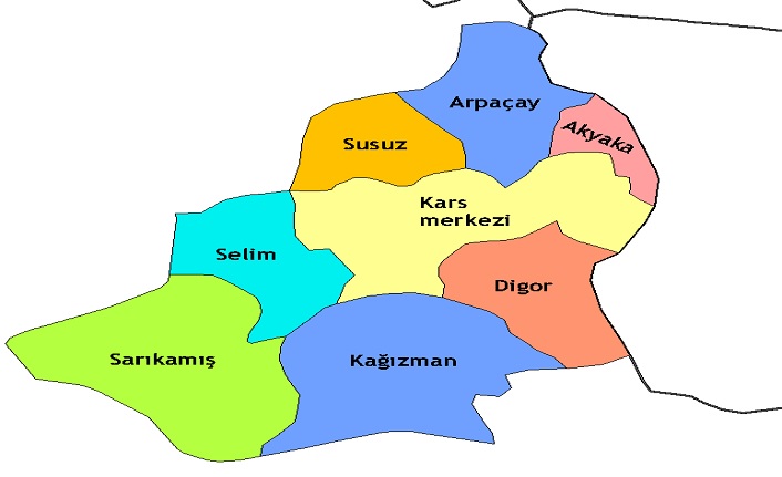 kars'ın i̇lçeleri nelerdir? kars i̇lçeleri 2 kars ilceleri harita