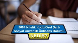 KPSS 3004 Nitelik Kodu Nedir?