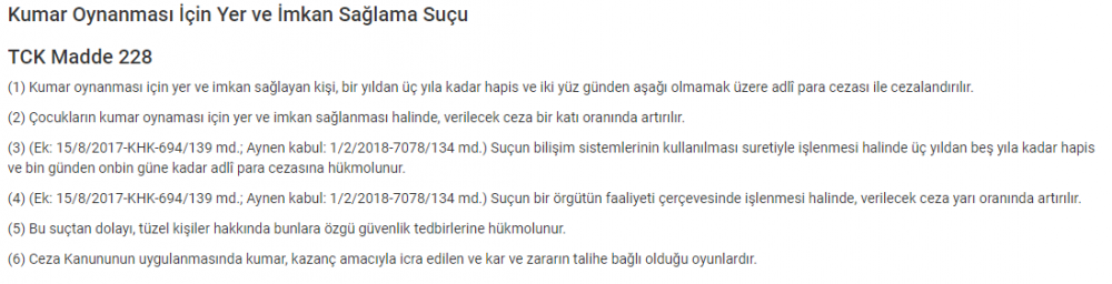 kumar oynamak suç mu? kumar oynama cezası ne kadar? 1 kumar oynamak