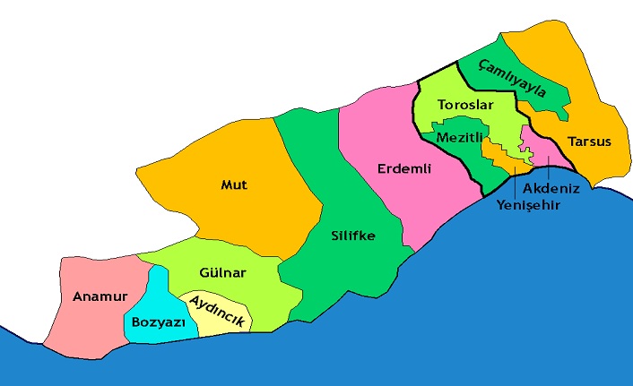 mersin'in i̇lçeleri nelerdir? mersin i̇lçeleri 2 mersin ilceleri harita