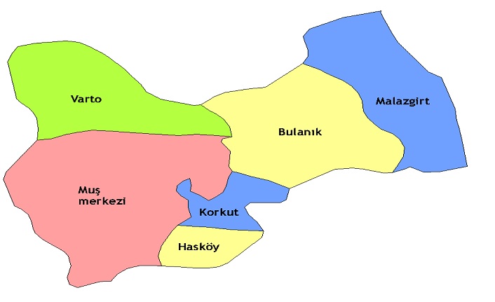 muş'un i̇lçeleri nelerdir? muş i̇lçeleri 2 mus ilceleri harita