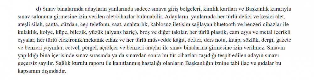 başkan açıkladı! 2019 yılında ösym sınava alınmayan eşyalara düzenleme getiriyor! 1 osym synav giriy 1