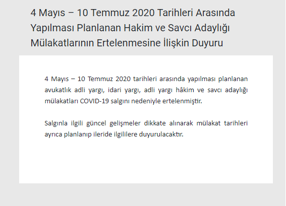 2019 adli ve i̇dari yargı hakimliği sözlü mülakatları ne zaman yapılacak? 1 pgm hakimlik erteleme duyuru