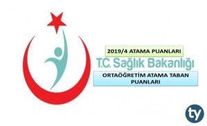 Sağlık Bakanlığı KPSS 2019/4 Ortaöğretim Atama Taban Puanları