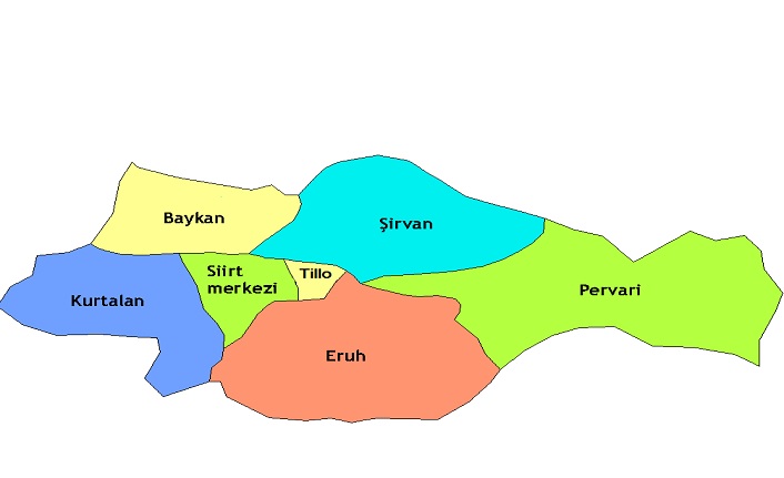 siirt'in i̇lçeleri nelerdir? siirt i̇lçeleri 2 siirt ilceleri harita