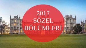 Sözel Bölümler 2023