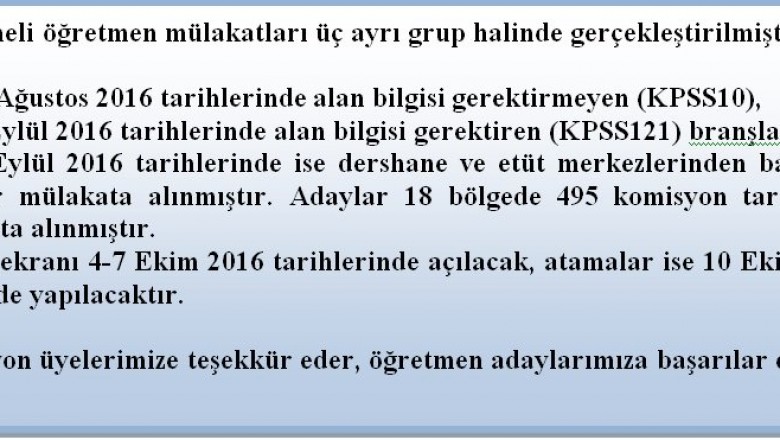 Sözleşmeli öğretmenlerin atama tarihleri belli oldu