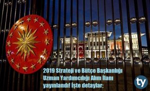 Strateji ve Bütçe Başkanlığı Uzman Yardımcılığı Alım İlanı 2019