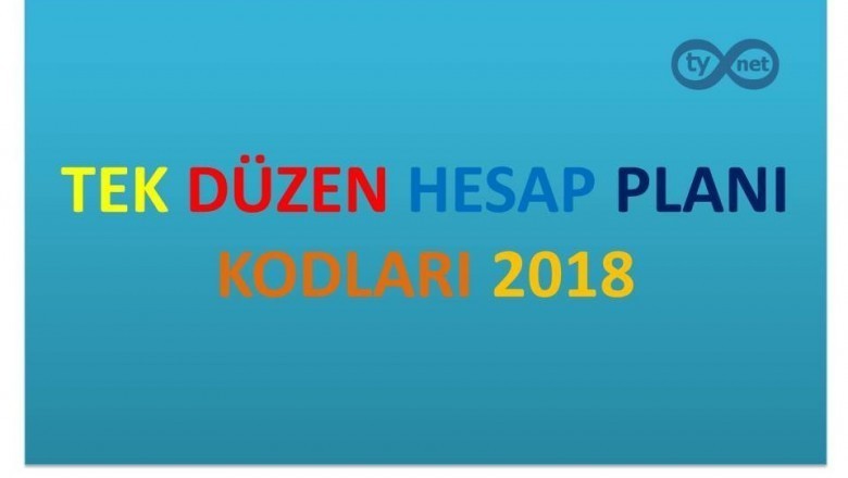 Tek Düzen Hesap Planı 2018