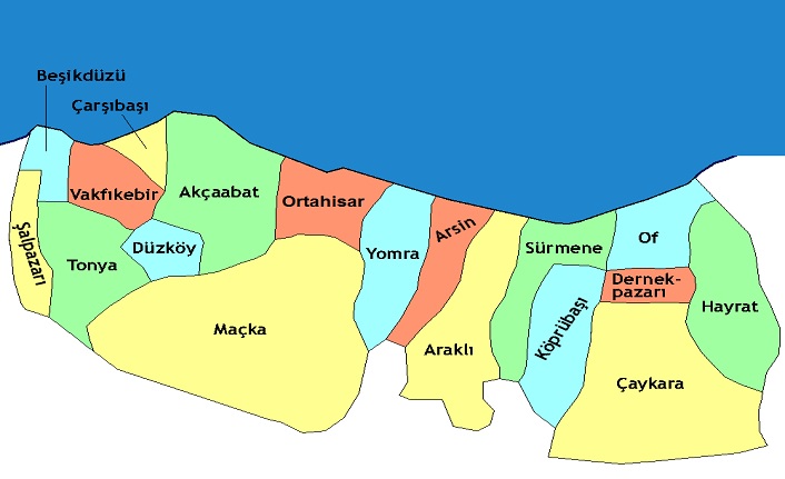 trabzon'un i̇lçeleri nelerdir? trabzon i̇lçeleri 2 trabzon ilceleri harita
