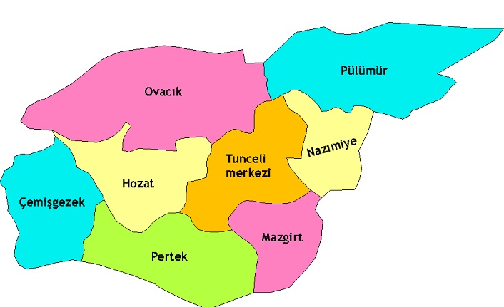 tunceli'nin i̇lçeleri nelerdir? tunceli i̇lçeleri 2 tunceli ilceleri harita