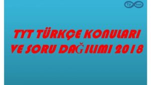 TYT Türkçe Konuları ve Soru Dağılımı 2023